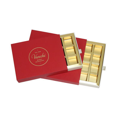 Rode 4cm de Gift Verpakkende Dozen van de Hoogtechocolade, Gedrukte Chocoladedozen 20 Holte
