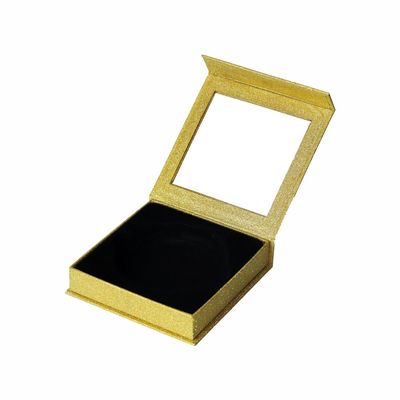 10*10*3.5cm Transparant Venster Stijf Document Giftvakje met HUISDIER Tray Shiny Gold