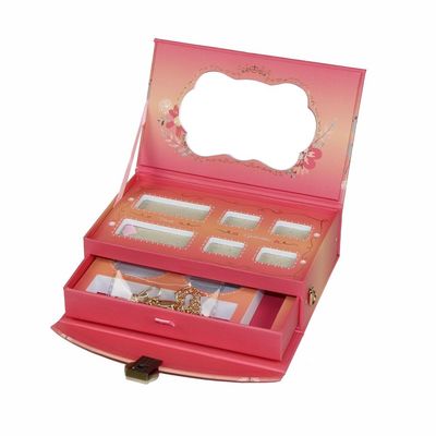 OEM Dozen van de 2 Lagen de Kosmetische Gift Multifunctioneel met Metaalketting en Slot