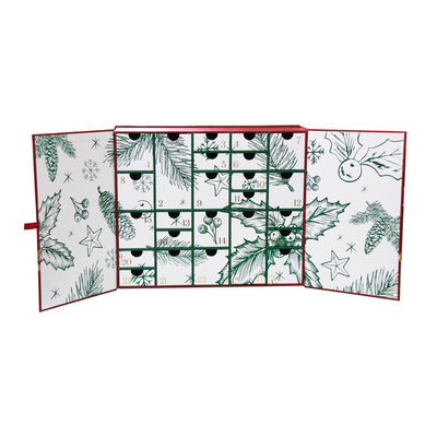 Kosmetische Giftdozen met 24 Laden Rode Magnetische sluiting Advent Calendar