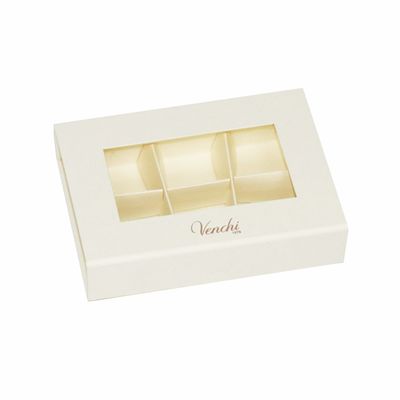 6 de Gift van de holten Beige Magnetische Chocolade het Voedselrang van Verpakkingsdozen