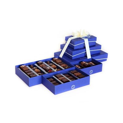 De marineblauwe Multifunctionele Dozen die van de Luxechocolade, Lege Aangepaste Truffeldozen verpakken
