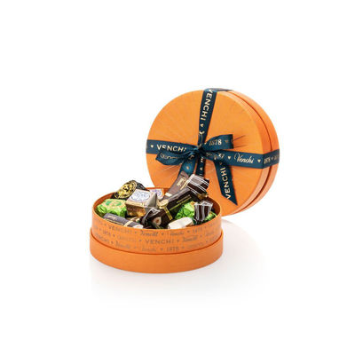Dia 14cm Kerstmischocolade Verpakking, de Geassorteerde Sluiting van het de Dozenlint van de Chocoladegift