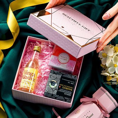 Delicated Art Paper Rigid Gift Box met Deksel voor Met de hand gemaakt Zeepschoonheidsmiddel