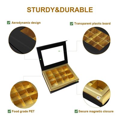 Van de de Chocoladepresentatie van het rechthoekkarton de Giftvakjes Aangepaste Luim