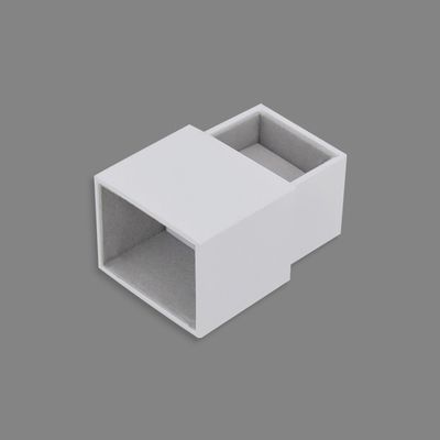 Ring Verpakking Witte Juwelendoos Met Lades Grijs/Zwart Fluwelen Voering