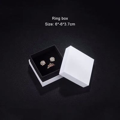Schouderstijl Zwart Kartonnen Sieraden Verpakking Doos Fluweel Gevoerd Custom