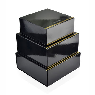 CMYK-de Dozen Glanzende Zwarte 20.5*20.5*9cm van de Kleuren Met de hand gemaakte Opvouwbare Magnetische Gift