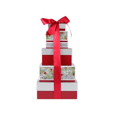 Reeks van 6 Geassorteerde Groottekerstmis het Nestelen Giftdozen met ISO9001