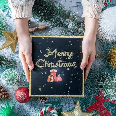 Reeks van Vier de Verschillende Doos van de Kerstmisgift van het Groottekarton voor Sjaalhandschoenen