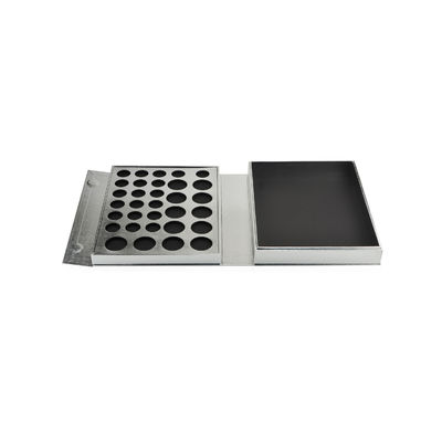 De aangepaste Zilveren Magnetische Kosmetische Giftvakjes, Oogschaduwdocument Vakje voor Lippenstift blozen