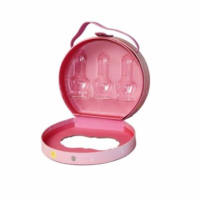 Roze Onverwachte van de de Giftmake-up van de Sluitingsverjaardag de Doosronde met Pu-Handvat