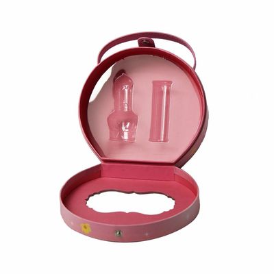 Roze Onverwachte van de de Giftmake-up van de Sluitingsverjaardag de Doosronde met Pu-Handvat