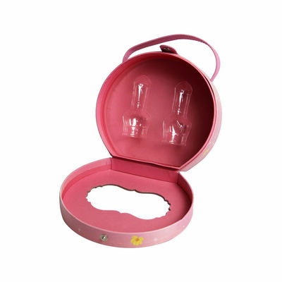 Roze Onverwachte van de de Giftmake-up van de Sluitingsverjaardag de Doosronde met Pu-Handvat