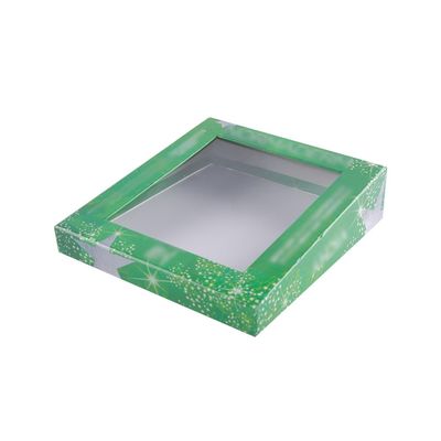 ISO9001 de groene Kosmetische Giftdozen ontruimen Venster met Hypotenusalip