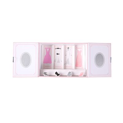 Magnetische Roze OEM past Druk Kosmetisch Document Vakje, het Dubbele Vakje van de Deurgift 4 aan Stuk
