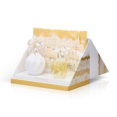 De witte Hoekige Dozen van de Parfumgift, Karton Scharnierende Dozen Gouden het Stempelen Druk