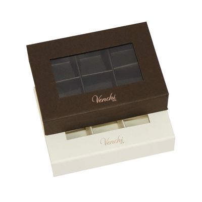6 van het de Vormvenster van het nettenboek de Chocoladevakjes, de Vakjes van de Vensterchocolade Magnetische Klep