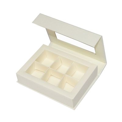 6 de Gift van de holten Beige Magnetische Chocolade het Voedselrang van Verpakkingsdozen