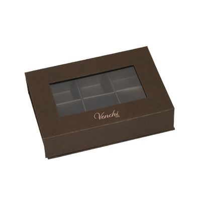 Aangepaste Grootte 6 Dozen van de Roosters de Lege Truffel met Met de hand gemaakte Tussenvoegsels
