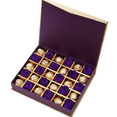 De boekvorm verborg Magnetische lege Chocoladevakjes met Verdelers 23.2x19x4.6cm
