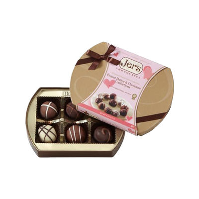 OEM de Welkome Kleine Lege Elliptische Vorm van Chocoladedozen voor Verjaardag