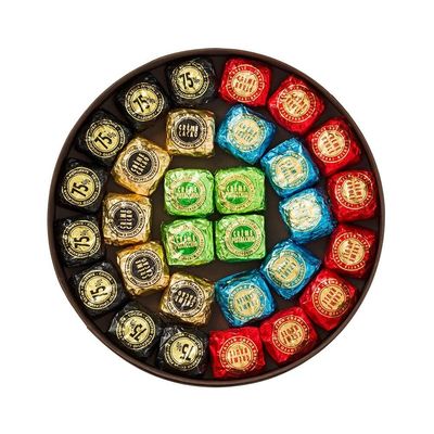Bruine 5cm de Gift Verpakkende Dozen van de Hoogtechocolade met Boogknoop