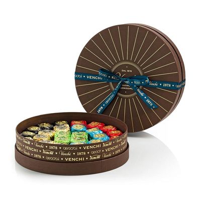 Bruine 5cm de Gift Verpakkende Dozen van de Hoogtechocolade met Boogknoop