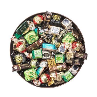 Dia 14cm Kerstmischocolade Verpakking, de Geassorteerde Sluiting van het de Dozenlint van de Chocoladegift