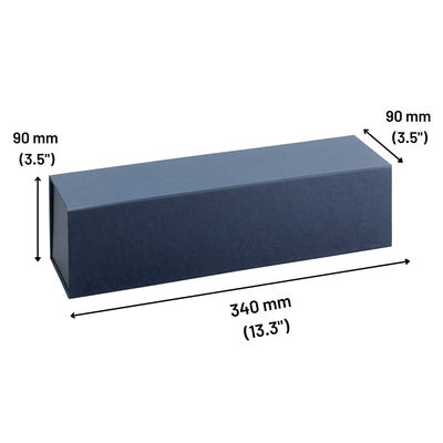 Blauwe Magnetische Snapshut Champagne Bottle Box 33*9*9cm Vouwend Type