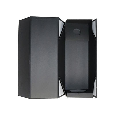Vouwbaar Matt Black Wine Gift Packaging-Dozen Opvouwbaar Type