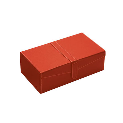 Doos van de het Leerwijn van de V-vormklep de Vouwbare Pu, de Giftdoos van de 2 Flessenwijn met Magnetische Knoop