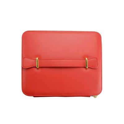 Maak 24*20*19cm Sluiting van de de Lagenritssluiting van het Leerbeautycase de Dubbele waterdicht