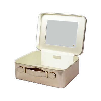 Het weerspiegelde Gouden ISO9001-Beautycase van de Goedkeuringsmake-up met Hoogste Handvat