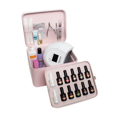 OEM het Beautycase van het de Dienstleer, maakt omhoog tot Beautycase Grote Capaciteit met EVA Insert