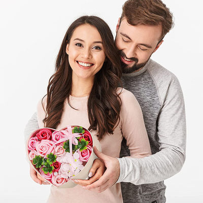 De Doos van de de Bloemgift van de hartvorm CMYK, de Doos van de Boeketopslag voor de Dag van Valentine