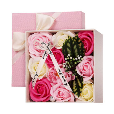 Kunstmatige Rose Soap Flower Bouquet Boxes 14.5cm*14.5cm*7.5cm voor Leraren