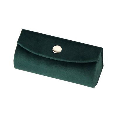 Het met de hand gemaakte Donkergroene Certificaat van Lippenstiftcarry case velvet with ISO9001