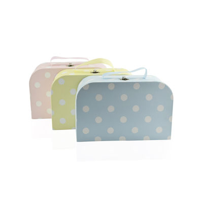 3 vastgestelde Dot Pattern Cardboard Storage Suitcase-Doos met Linthandvat